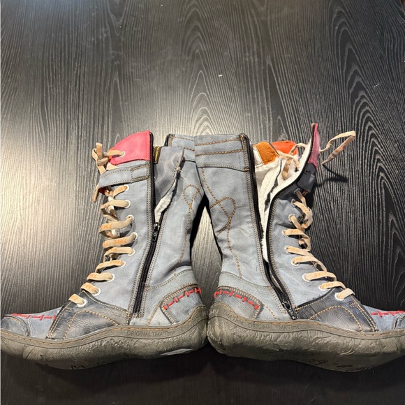 Women's Gray Steampunk Boots - NEW, NEVER WORN - Size 7 US - Picture 3 of 5